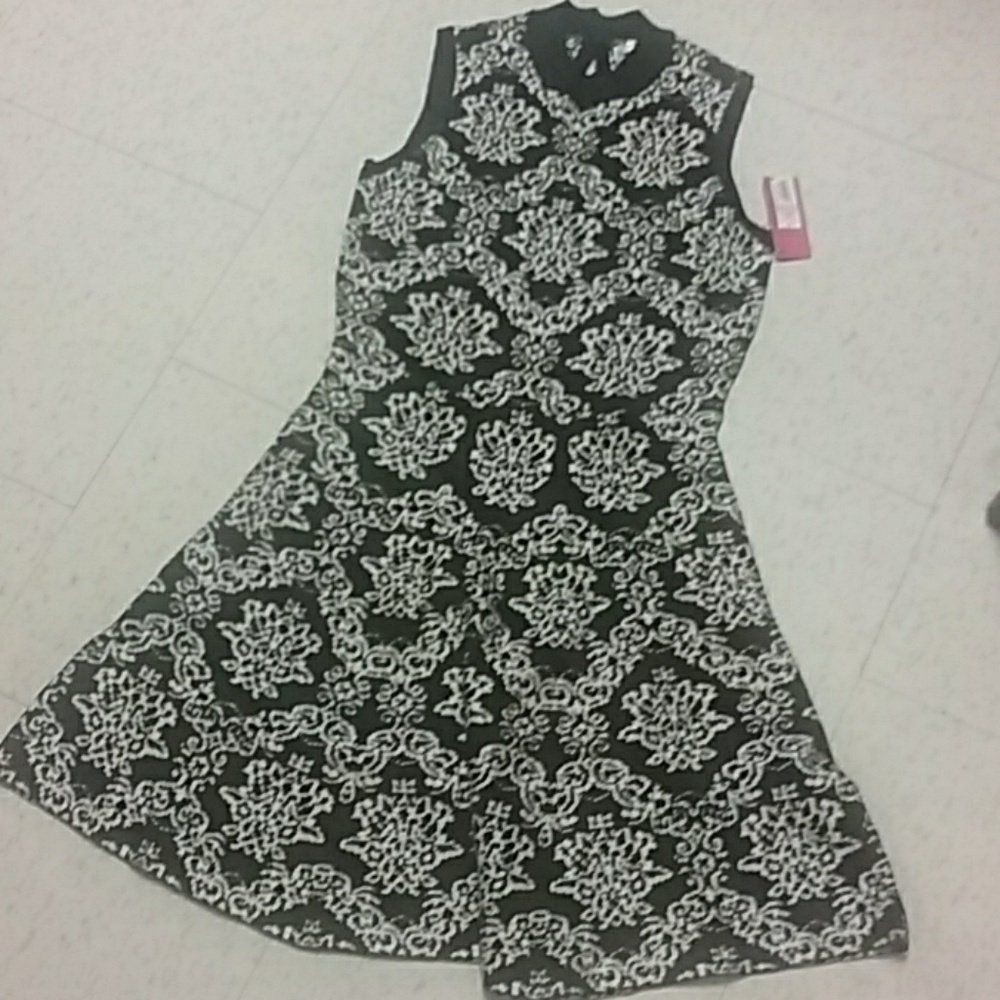 Black and white sweater dress